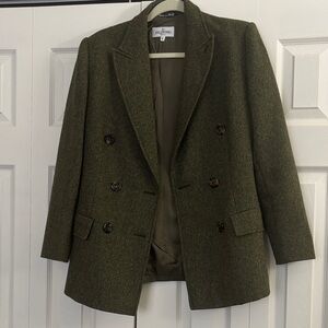 Valentino Dark Green Double-Breasted Blazer